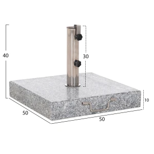 ΒΑΣΗ ΟΜΠΡΕΛΑΣ ΓΡΑΝΙΤΗ 60KG ΜΕ ΧΕΡΟΥΛΙ & ΡΟΔΕΣ HM6565--ΣΩΛΗΝΑΣ ΔΙΑΜΕΤΡΟΥ Φ58