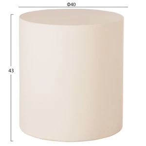 ΤΡΑΠΕΖΙ ΒΟΗΘΗΤΙΚΟ FIBER CEMENT ΣΤΡΟΓΓΥΛΟ KYOKO HM6592.02 ΜΠΕΖ Φ40x43Υεκ.