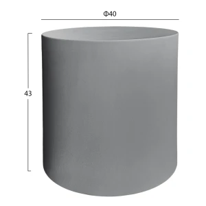 ΤΡΑΠΕΖΙ ΒΟΗΘΗΤΙΚΟ FIBER CEMENT ΣΤΡΟΓΓΥΛΟ KYOKO HM6592.01 ΓΚΡΙ Φ40x43Υεκ.