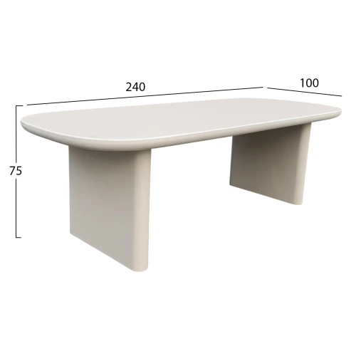 ΤΡΑΠΕΖΙ ΤΡΑΠΕΖΑΡΙΑΣ FIBER CEMENT AZAMI HM6600.02 ΜΠΕΖ 240x100x75Υεκ.