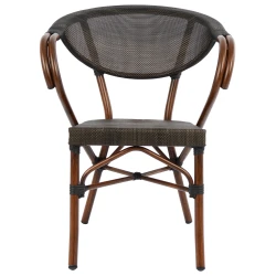 ΠΟΛΥΘΡΟΝΑ ΑΛΟΥΜΙΝΙΟΥ CLAY BAMBOO LOOK ΚΑΦΕ ΜΕ TEXTLINE HM5025 60,5x59x81Υ