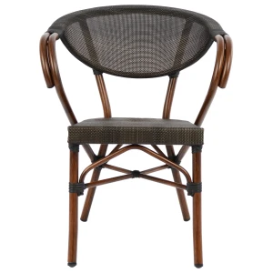 ΠΟΛΥΘΡΟΝΑ ΑΛΟΥΜΙΝΙΟΥ CLAY BAMBOO LOOK ΚΑΦΕ ΜΕ TEXTLINE HM5025 60,5x59x81Υ