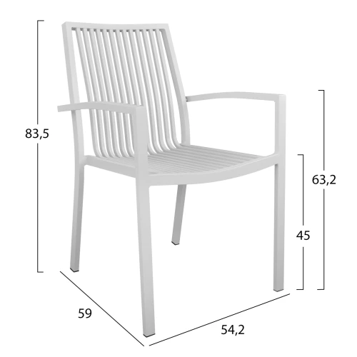 ΠΟΛΥΘΡΟΝΑ ΑΛΟΥΜΙΝΙΟΥ BRONCA HM5130.01 ΛΕΥΚΗ 54,2x59x83,5Υεκ.