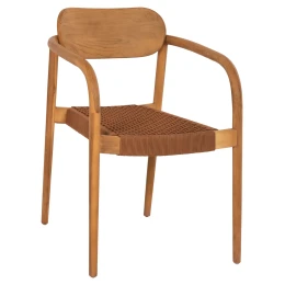 ΠΟΛΥΘΡΟΝΑ OSLO HM9636.01 ΞΥΛΟ TEAK ΦΥΣΙΚΟ &amp; ΣΧΟΙΝΙ--B’ΔΙΑΛΟΓΗΣ 55x54x80Y εκ.