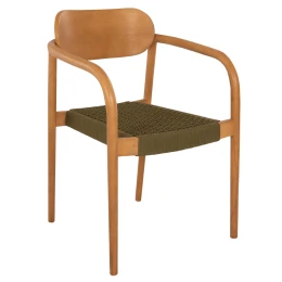 ΠΟΛΥΘΡΟΝΑ OSLO HM9636.05 ΞΥΛΟ TEAK ΦΥΣΙΚΟ &amp; ΣΧΟΙΝΙ--B’ΔΙΑΛΟΓΗΣ 55x54x80Yεκ.