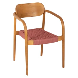ΠΟΛΥΘΡΟΝΑ OSLO HM9636.06 ΞΥΛΟ TEAK ΦΥΣΙΚΟ &amp; ΣΧΟΙΝΙ--B’ΔΙΑΛΟΓΗΣ 55x54x80Yεκ.