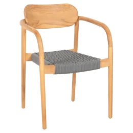 ΠΟΛΥΘΡΟΝΑ OSLO HM9636.08 ΞΥΛΟ TEAK ΦΥΣΙΚΟ &amp; ΣΧΟΙΝΙ--B’ΔΙΑΛΟΓΗΣ 55x54x80Yεκ.