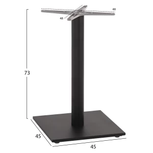 ΒΑΣΗ ΤΡΑΠΕΖΙΟΥ ΑΛΟΥΜΙΝΙΟΥ ΓΚΡΙ HM475.20 ΣΤΑΥΡΟΣ 46Χ46εκ 46Χ46Χ72Υεκ.