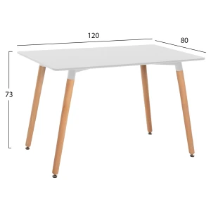 ΣΕΤ ΤΡΑΠΕΖΑΡΙΑΣ 5ΤΜΧ VEGAS HM21184 MDF TOP ΣΕ ΛΕΥΚΟ--ΠΟΔΙΑ ΟΞΙΑΣ