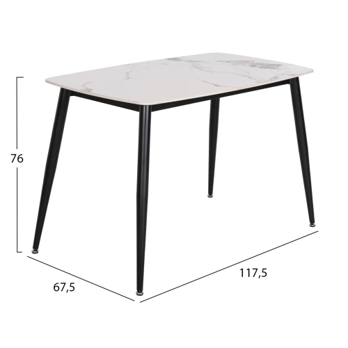 ΣΕΤ ΤΡΑΠΕΖΑΡΙΑΣ 5ΤΜΧ LATRELL HM21192 ΤΡΑΠΕΖΙ ΚΕΡΑΜΙΚΟ TOP-ΒΕΛΟΥΔΟ ΓΚΡΙ ΚΑΡΕΚΛΕΣ