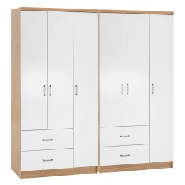 ΝΤΟΥΛΑΠΑ 6ΦΥΛΛΗ CAESAR HM21236.02 ΜΕΛΑΜΙΝΗ SONAMA &amp; ΛΕΥΚΟ 180x42,5Χ181Υεκ.