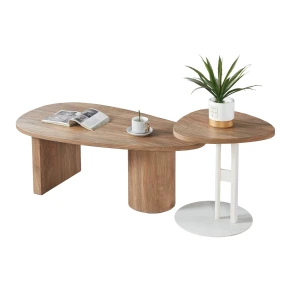 ΣΕΤ ΤΡΑΠΕΖΙ ΣΑΛΟΝΙΟΥ ΜΕ ΒΟΗΘΗΤΙΚΟ ALPER HM21262 MDF SONAMA-ΜΕΤΑΛΛΟ ΛΕΥΚΟ