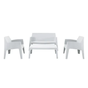 ΣΕΤ ΣΑΛΟΝΙ ΕΞ.ΧΩΡΟΥ 4ΤΜΧ SLEEK HM21268.01 ΛΕΥΚΟ ΠΟΛΥΠΡΟΠΥΛΕΝΙΟ