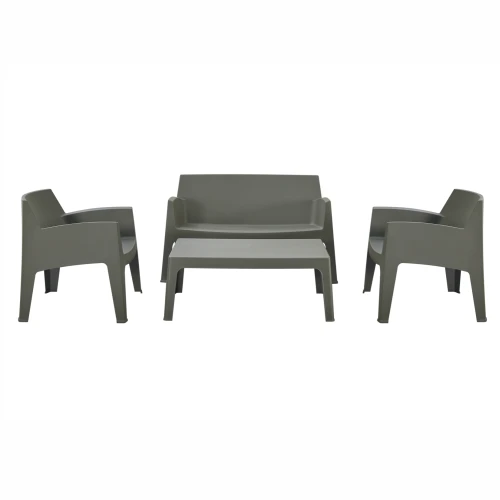 ΣΕΤ ΣΑΛΟΝΙ ΕΞ.ΧΩΡΟΥ 4ΤΜΧ SLEEK HM21268.05 DARK OLIVE GREEN ΠΟΛΥΠΡΟΠΥΛΕΝΙΟ