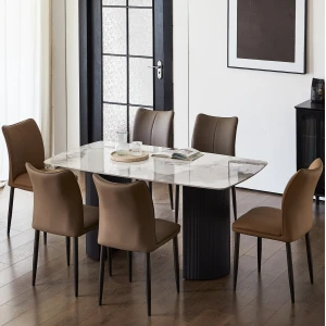 ΣΕΤ ΤΡΑΠΕΖΑΡΙΑΣ 7ΤΜΧ MINAO HM21362 ΚΕΡΑΜΙΚΟ TOP/MDF ΠΟΔΙΑ--PU ΚΑΦΕ/ΜΕΤΑΛ.ΠΟΔΙΑ