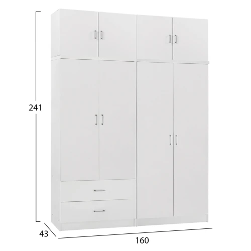ΝΤΟΥΛΑΠΑ 4-ΦΥΛΛΗ ΜΕ ΠΑΤΑΡΙ & ΣΥΡΤΑΡΙΑ JENNA HM11355.05 ΜΕΛΑΜΙΝΗ ΣΕ ΛΕΥΚΟ 160x43x240Υεκ