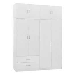 ΝΤΟΥΛΑΠΑ 4-ΦΥΛΛΗ ΜΕ ΠΑΤΑΡΙ &amp; ΣΥΡΤΑΡΙΑ JENNA HM11355.05 ΜΕΛΑΜΙΝΗ ΣΕ ΛΕΥΚΟ 160x43x240Υεκ