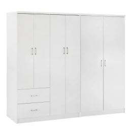 ΝΤΟΥΛΑΠΑ 6ΦΥΛΛΗ BLAKELY HM21235.05 ΜΕΛΑΜΙΝΗ ΧΡΩΜΑ ΛΕΥΚΟ 201x43x181Υεκ