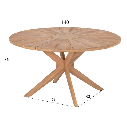 ΣΕΤ ΤΡΑΠΕΖΑΡΙΑΣ ΕΞ.ΧΩΡΟΥ 5ΤΜΧ CORTEN HM10909 ΞΥΛΟ ΑΚΑΚΙΑΣ & ΣΧΟΙΝΙ--ΦΥΣΙΚΟ