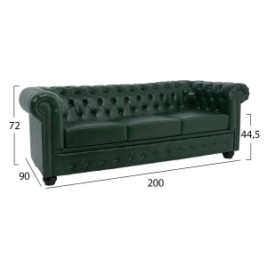 ΣΕΤ ΚΑΝΑΠΕΣ 2ΘΕΣΙΟΣ & 3ΘΕΣΙΟΣ HM10911.08 PU ΔΕΡΜΑ Τ.CHESTERFIELD ΚΥΠΑΡΙΣΣΙ