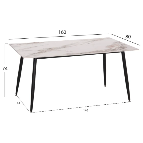 ΣΕΤ ΤΡΑΠΕΖΑΡΙΑΣ 5ΤΜΧ GAFF HM10953.03 ΚΕΡΑΜΙΚΟ TOP--ΥΦΑΣΜΑ TAUPE & ΜΕΤΑΛ.ΠΟΔΙΑ ΜΑΥΡΑ