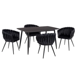 ΣΕΤ ΤΡΑΠΕΖΑΡΙΑΣ 5ΤΜΧ RAVEN HM12116.03 ΚΕΡΑΜΙΚΟ TOP ΜΑΥΡΟ ΜΑΡΜΑΡΟ--ΜΑΥΡΟ ΒΕΛΟΥΔΟ