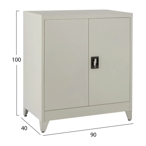 ΝΤΟΥΛΑΠΑ ΜΕΤΑΛΛΙΚΗ DURON HM11999 2-ΦΥΛΛΗ ΜΕ 2 ΑΠΟΘ.ΧΩΡΟΥΣ & ΠΟΔΙΑ-ΓΚΡΙ 90Χ40Χ100Υεκ.