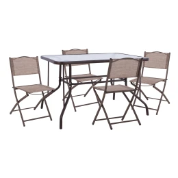 ΣΕΤ ΕΞ.ΧΩΡΟΥ 5ΤΜΧ MAG HM21034 ΤΡΑΠΕΖΙ ADAM &amp; 4 ΠΤΥΣΣΟΜΕΝΕΣ ΚΑΡΕΚΛΕΣ-ΚΑΦΕ