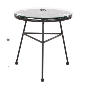 ΣΕΤ ΕΞΩΤΕΡΙΚΟΥ ΧΩΡΟΥ 3ΤΜΧ ALLEGRA HM21047.12 ΜΑΥΡΟ ΣΥΝΘ.RATTAN & ΜΕΤΑΛΛΟ