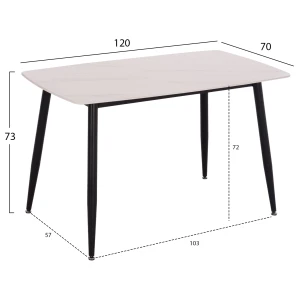 ΣΕΤ ΤΡΑΠΕΖΑΡΙΑΣ 5ΤΜΧ RAVEN HM21067.01 ΚΕΡΑΜΙΚΟ TOP ΛΕΥΚΟ ΜΑΡΜΑΡΟ--ΜΕΤΑΛΛΟ