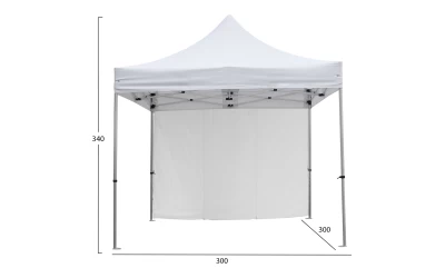 GAZEBO ΕΠΑΓΓΕΛΜΑΤΙΚΟ ΒΑΡΕΩΣ ΤΥΠΟΥ CRESSEN HM21097 ΠΤΥΣΣΟΜΕΝΟ ΑΛΟΥΜΙΝΙΟΥ 3x3x3,4Yμ