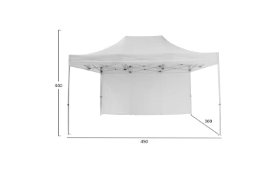 GAZEBO ΕΠΑΓΓΕΛΜΑΤΙΚΟ ΒΑΡΕΩΣ ΤΥΠΟΥ CRESSEN HM21098 ΠΤΥΣΣΟΜΕΝΟ ΑΛΟΥΜΙΝΙΟΥ 3x4,5x3,4Yμ