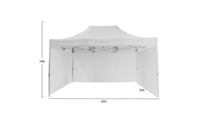 GAZEBO ΕΠΑΓΓΕΛΜΑΤΙΚΟ ΒΑΡΕΩΣ ΤΥΠΟΥ CRESSEN HM21098.01 ΠΤΥΣΣΟΜΕΝΟ ΑΛΟΥΜΙΝΙΟΥ 3x4,5x3,4Yμ