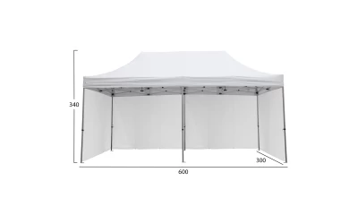 GAZEBO ΕΠΑΓΓΕΛΜΑΤΙΚΟ ΒΑΡΕΩΣ ΤΥΠΟΥ CRESSEN HM21099.01 ΠΤΥΣΣΟΜΕΝΟ ΑΛΟΥΜΙΝΙΟΥ 3x6x3,4Yμ