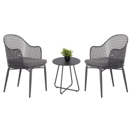 ΣΕΤ LOUNGE 3TMX ΕΞ.ΧΩΡΟΥ OREGO HM21107.01 ΑΛΟΥΜΙΝΙΟ &amp; ΜΕΤΑΛΛΟ ΣΕ ΣΚΟΥΡΟ ΓΚΡΙ
