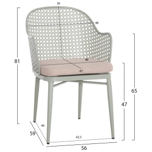 ΣΕΤ LOUNGE 3TMX ΕΞ.ΧΩΡΟΥ OREGO HM21107.06 ΑΛΟΥΜΙΝΙΟ & ΜΕΤΑΛΛΟ ΣΕ ΦΥΣΤΙΚΙ