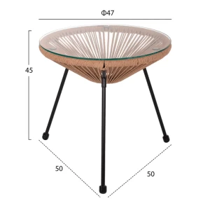 ΣΕΤ ΕΞΩΤ.ΧΩΡΟΥ 3ΤΜΧ ACAPULCO HM21111 ΤΡΑΠΕΖΙ & 2 ΠΟΛΥΘΡΟΝΕΣ ΣΕ ΜΑΥΡΟ-ΜΠΕΖ
