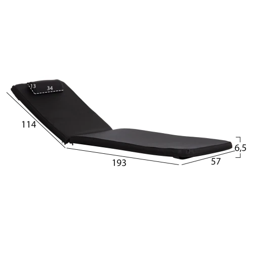 ΜΑΞΙΛΑΡΙ ΞΑΠΛΩΣΤΡΑΣ ΜΕ ΠΡΟΣΚΕΦΑΛΟ SIFNOS HM11234.15T TEXTILENE 600g/m2 2x1-ΜΑΥΡΟ