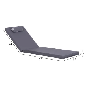 ΜΑΞΙΛΑΡΙ ΞΑΠΛΩΣΤΡΑΣ ΜΕ ΠΡΟΣΚΕΦΑΛΟ SIFNOS HM11234.31T TEXTILENE 600g/m2 2x1-ΓΚΡΙ