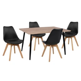 ΣΕΤ ΤΡΑΠΕΖΑΡΙΑΣ 5ΤΜΧ HM10350.01 ΤΡΑΠΕΖΙ 120x70x76,5 cm &amp; ΚΑΡΕΚΛΕΣ VEGAS