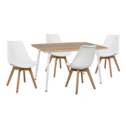 ΣΕΤ ΤΡΑΠΕΖΑΡΙΑΣ 5ΤΜΧ HM10350.02 ΤΡΑΠΕΖΙ 120x70x76,5 cm &amp; ΚΑΡΕΚΛΕΣ VEGAS