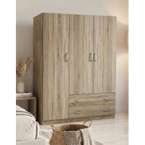 Ντουλάπα τρίφυλλη "Real" σε sonoma χρώμα 150x51x180