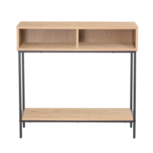 Κονσόλα "Iso" με 2 ράφια sonoma-μαυρο 80x28x76,5εκ