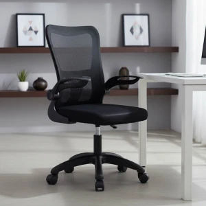 Καρέκλα γραφείου εργασίας LISE mesh μαύρο 57x53x90/100