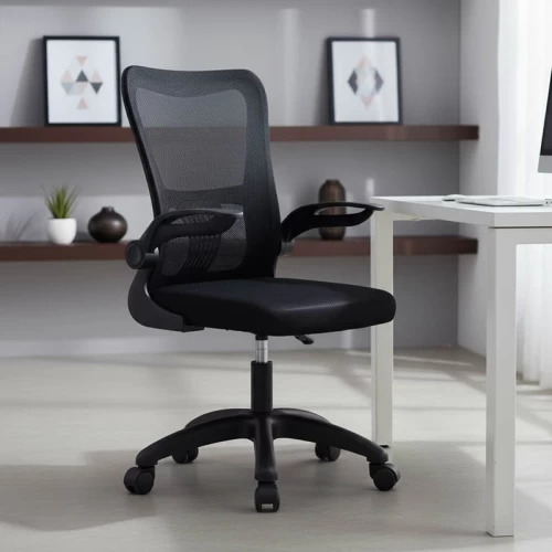 Καρέκλα γραφείου εργασίας LISE mesh μαύρο 57x53x90/100
