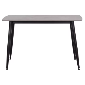 Τραπέζι Rav γκρι μαρμάρου sintered stone-μαύρο μέταλλο 120x70x75