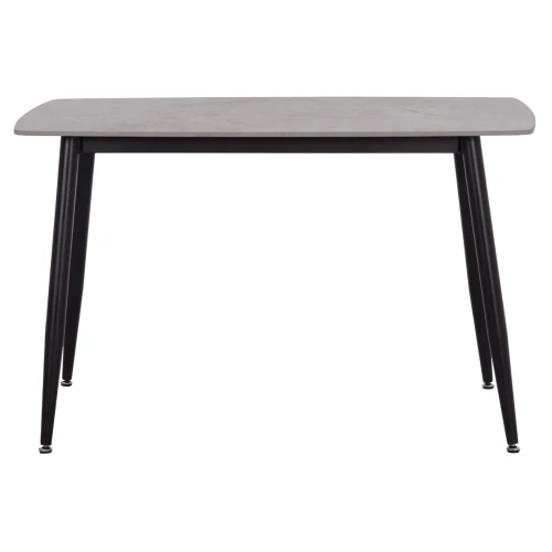 Τραπέζι Rav γκρι μαρμάρου sintered stone-μαύρο μέταλλο 120x70x75