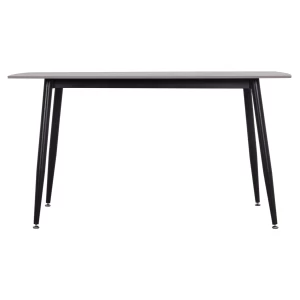Τραπέζι Rav γκρι μαρμάρου sintered stone-μαύρο μέταλλο 140x80x75