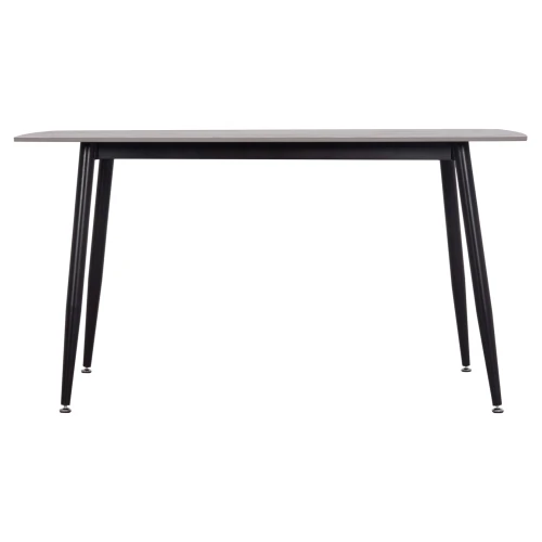 Τραπέζι Rav γκρι μαρμάρου sintered stone-μαύρο μέταλλο 140x80x75