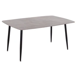 Τραπέζι Rav γκρι μαρμάρου sintered stone-μαύρο μέταλλο 160x90x75